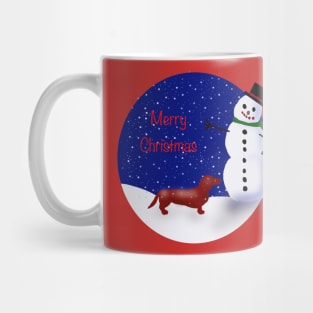 Merry Christmas Dachshund Mug